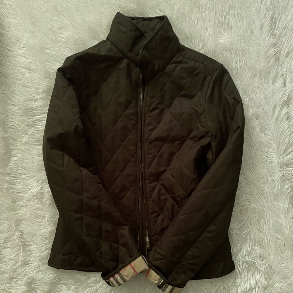 Burberry Dark Green Quilted Puffer Jacket